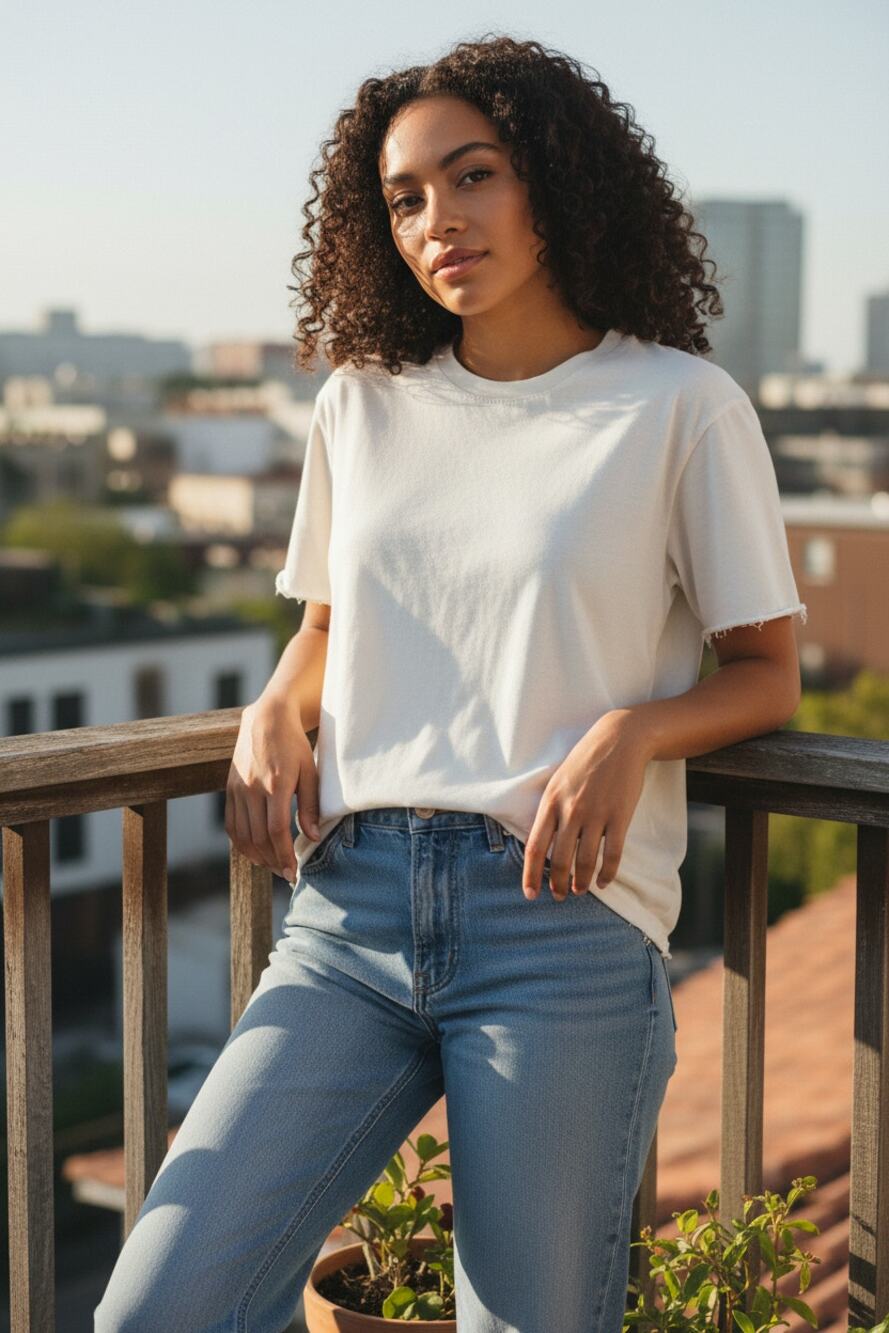Ragabond Chele Distressed White Cotton Crewneck T-Shirt Size 1 / Small